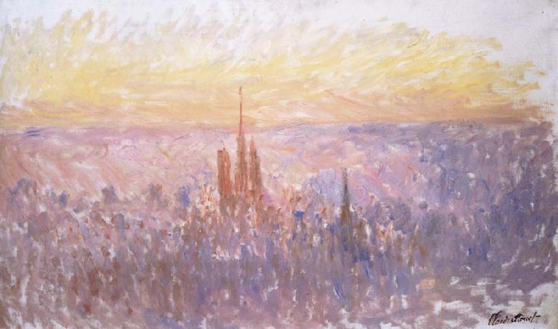 Claude Monet View of Rouen oil painting picture